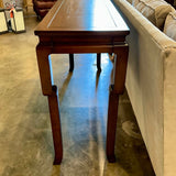 Asian Inspired Long Mahogany Console Mathews Furniture 54"L x 16"D x 34"T
