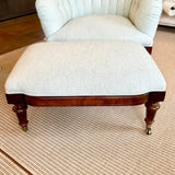 Century Furniture Chair And Ottoman In Very Pale Soft Blue/Green 35"W x 36"D x 39"T chair x 32"W x 21.5"D x15"T
