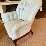 Century Furniture Chair And Ottoman In Very Pale Soft Blue/Green 35"W x 36"D x 39"T chair x 32"W x 21.5"D x15"T
