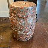 Antique Chinese Famille Rose Garden Seat 19"T x 14"Diam
