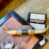 Vintage. Meican Mounted Bull Horn 23" W