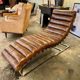 Restoration Hardware Oviedo Leather Lounge Chair 24"W x 62"L x 34"H
