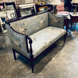 Antique Sheraton Style Settee in Mahogany 53"L x 24"D x 33.5"T