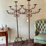 Antique Wrought Iron Candelabra 72 T x 35"W