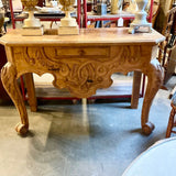 Antique Carved Wood Console Table 53"L x 20"D x 36"T