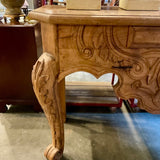 Antique Carved Wood Console Table 53"L x 20"D x 36"T