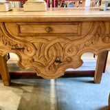 Antique Carved Wood Console Table 53"L x 20"D x 36"T