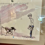 Framed Mike Luckovich, Celebration of Lewis Grizzard 19"T x 23"W