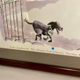 Framed Mike Luckovich, Celebration of Lewis Grizzard 19"T x 23"W