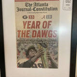 Framed Print, 2022 UGA State Championship AJC 18"W x 24.5"T