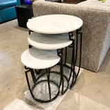 Coast to Coast Round Marble Nesting Tables 25" X 19" D X 18"