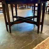 Custom Round Mahogany Dining Table With Inlay 81"Diam x 29"T