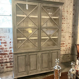 Painted Hutch With Glass Doors 64"W x 18.5"D x 96"T