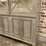 Painted Hutch With Glass Doors 64"W x 18.5"D x 96"T