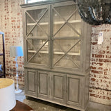 Painted Hutch With Glass Doors 64"W x 18.5"D x 96"T