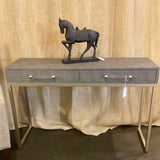 Shagreen Style Two Drawer Console 48" W X 15" D X 31" T