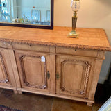 Antique19th Cent French Credenza In Carved Oak 98"L x 23.5"D x 34.5"H
