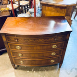 Small Antique Mahogany Chest Of Drawers With Inlay Design 32"L x 17"D x 30"H