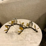 Pair Of Michael Aram Ginko Butterfly Candlesticks 8.5"L