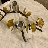 Pair Of Michael Aram Ginko Butterfly Candlesticks 8.5"L