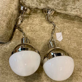 Pair of Visual Comfort Small Hicks Pendants 8.5"W x 27"T