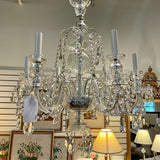 Preciosa Lustry 6-Light Crystal Chandelier 26"T Fixture x 40"T (with Chain) x 24" Diam