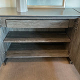 Bernhardt Ellis Door Chest in Tamarind and Shiny Nickel 48"W x 19"D x 35"T