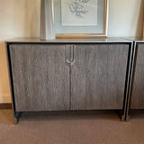 Bernhardt Ellis Door Chest in Tamarind and Shiny Nickel 48"W x 19"D x 35"T
