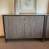 Bernhardt Ellis Door Chest in Tamarind and Shiny Nickel 48"W x 19"D x 35"T