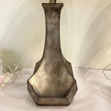 Pair Of Silver MetallicTable Lamps 30.5" High to Finial