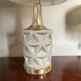 Pair Of Large Stone Table Lamps Fixture is 18"T x 8"W x 32"T to Finial