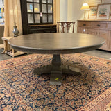 Large Round Pedestal Dining Table 72"Diam x 31"T