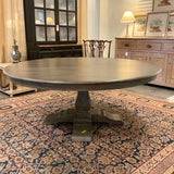 Large Round Pedestal Dining Table 72"Diam x 31"T