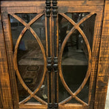 Long Glass Door Credenza 99"l x 17.5"D x 43.5"T