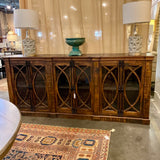 Long Glass Door Credenza 99"l x 17.5"D x 43.5"T