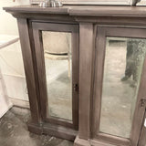 Long Cabinet/Credenza With Mirrored Doors As Is 77"L x 18"D x 44"T