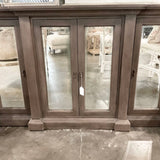 Long Cabinet/Credenza With Mirrored Doors As Is 77"L x 18"D x 44"T