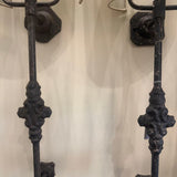 Pair Of Antique Wrought Iron Sconces 50"T x 7"W