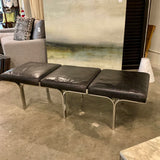 Restoration Hardware 1960 Link Leather Bench 65.5 " W X 22.5 D X 18.5" T