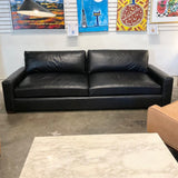 Restoration Hardware Maxwell Sofa In Black Leather 106"L x 44"D x 36"H