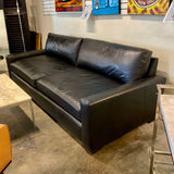 Restoration Hardware Maxwell Sofa In Black Leather 106"L x 44"D x 36"H