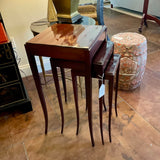 Barbara Barry For Baker Nesting Tables 14.5 x 14.5 x 29"T Few Flaws On Smaller Tables