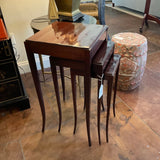 Barbara Barry For Baker Nesting Tables 14.5 x 14.5 x 29"T Few Flaws On Smaller Tables