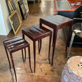Barbara Barry For Baker Nesting Tables 14.5 x 14.5 x 29"T Few Flaws On Smaller Tables