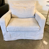 Restoration Hardware Swivel Club Chair Some Small Stains 38"W x 40"D x 30"T