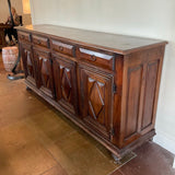 Large Italian Style Four Door Credenza 87"L x 20"D x 40"H
