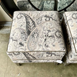 Ethan Allen Upholstered Ottoman 19" x 19" x 18"H
