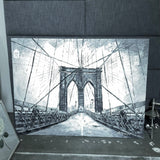 Large Signed Painting Of Brooklyn Bridge 38"W x 48"
