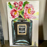 Original Signed "Chanel Perfume" Painting 24"W x 36"H