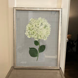 Framed Print Of Hydrangea On Burlap 13"W x 17"T